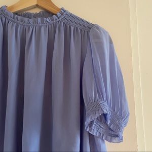 Aritzia Smocked Chiffon Blouse